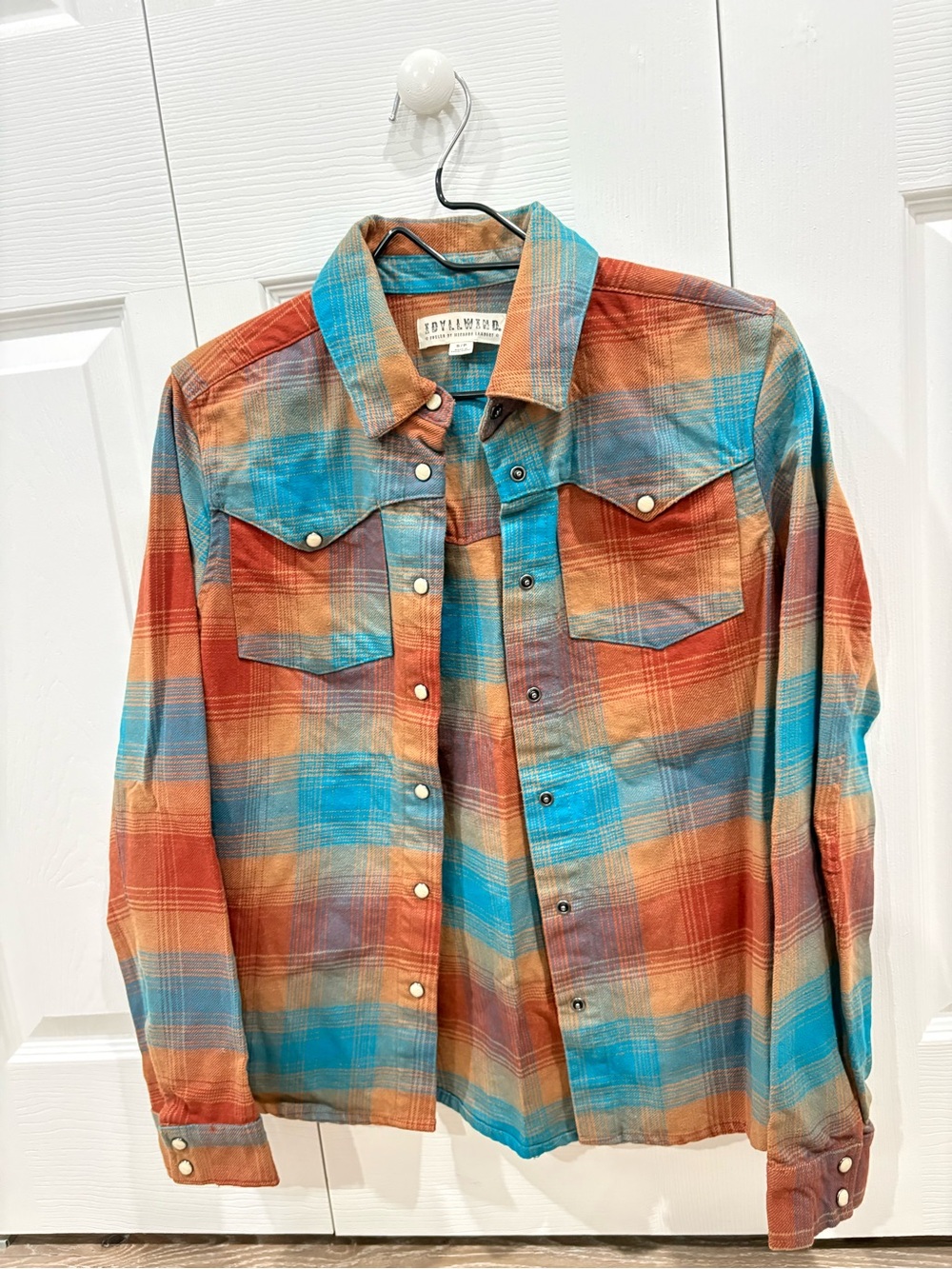Idyllwind Miranda Lambert Women’s Plaid Button-Down Shirt - Turquoise & Rust